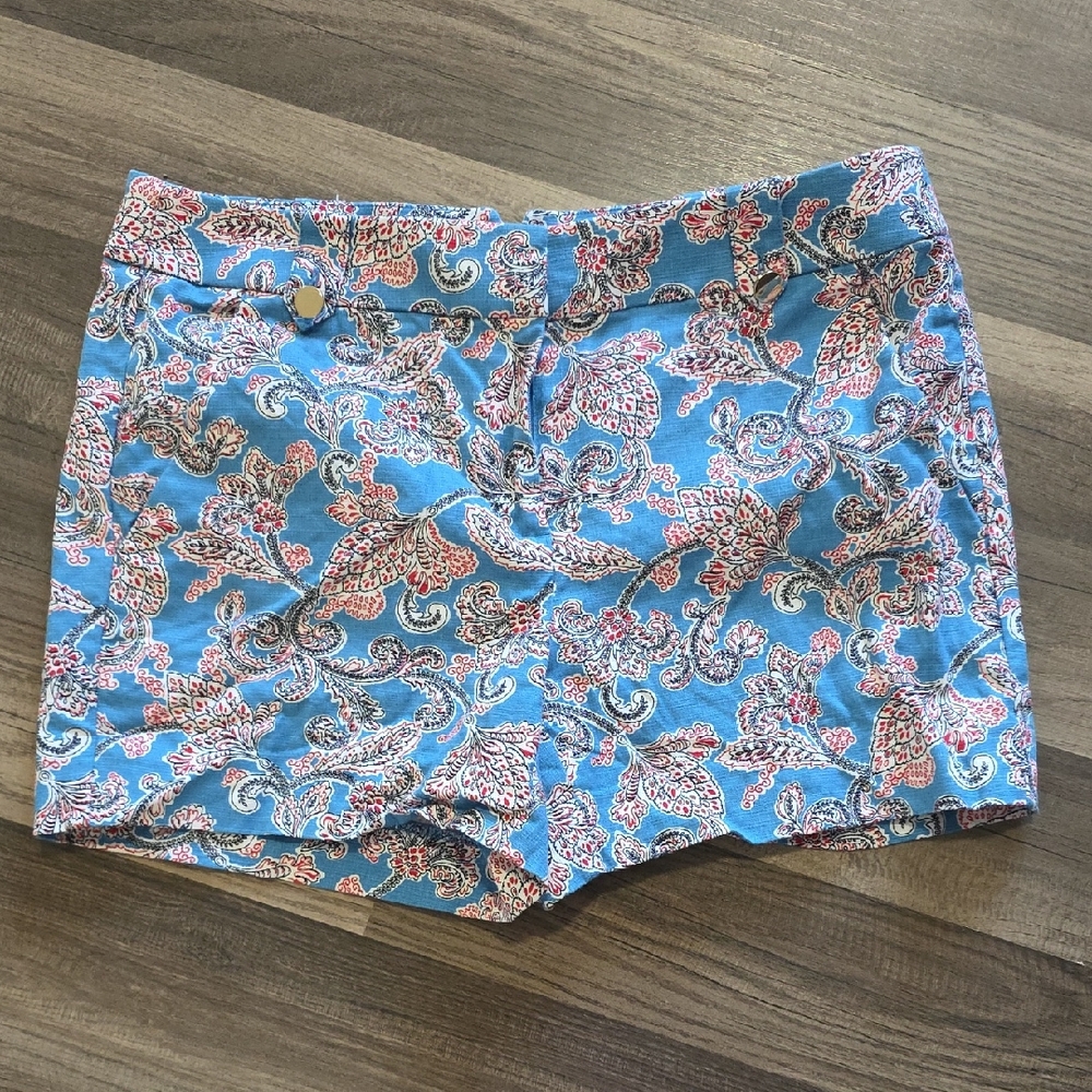 LOFT Blue Paisley High Waist Women's Shorts